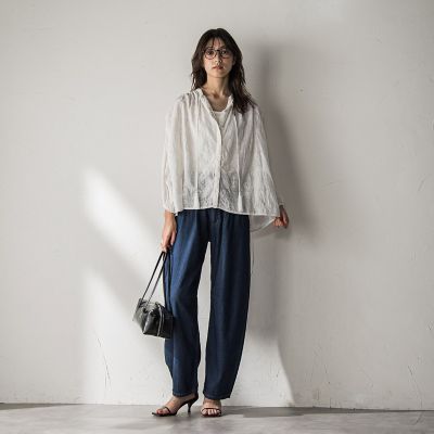 forte_forte 綿シルクローン ボヘミアン 刺繍 ギャザー ブラウス forte forte】シルクコットンギャザーブラウス – OBLIGE