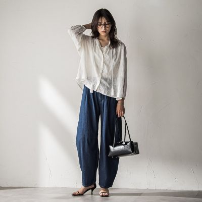 forte_forte 綿シルクローン ボヘミアン 刺繍 ギャザー ブラウス forte forte】シルクコットンギャザーブラウス – OBLIGE