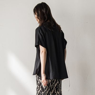 【ＷＥＢ限定】バンドカラーリネンライクシャツ≪洗濯機で洗える≫