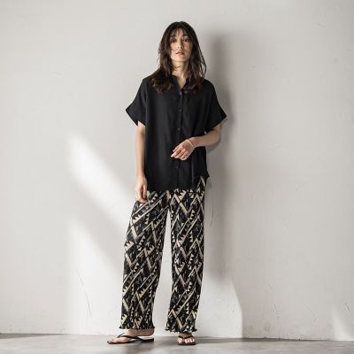 【ＷＥＢ限定】バンドカラーリネンライクシャツ≪洗濯機で洗える≫