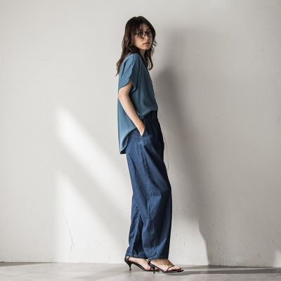 【ＷＥＢ限定】バンドカラーリネンライクシャツ≪洗濯機で洗える≫