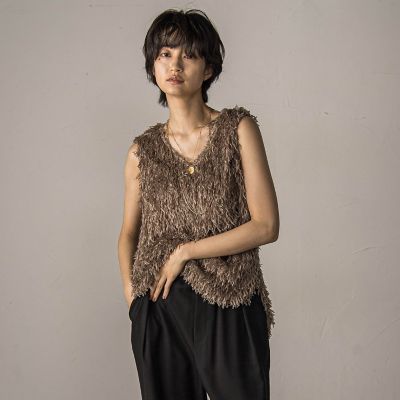 フェザーフリンジルーズベスト≪手洗い可能≫ | MAYSON GREY