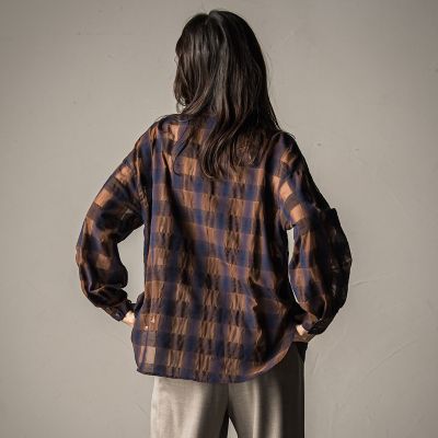 シアーオンブレチェックボウタイブラウス≪手洗い可能≫ | MAYSON GREY 