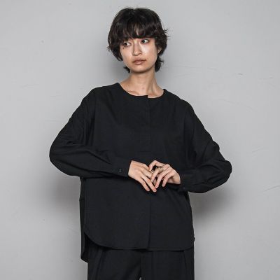 MAYSON GREY（Women）/メイソングレイ【一瞬で楽とキレイを叶える】裏起毛2WAYネックブラウス&#8810;手洗い可能&#8811; 04ブラック トップス【三越伊勢丹/公式】