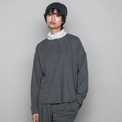 MAYSON GREY（Women）/メイソングレイ【一瞬で楽とキレイを叶える】裏起毛2WAYネックブラウス&#8810;手洗い可能&#8811; 20チャコールグレー トップス【三越伊勢丹/公式】
