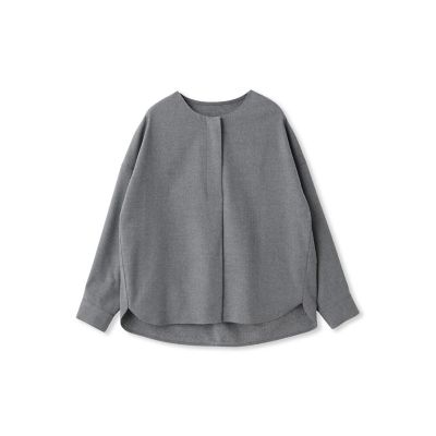 一瞬で楽とキレイを叶える】裏起毛2WAYネックブラウス≪手洗い可能