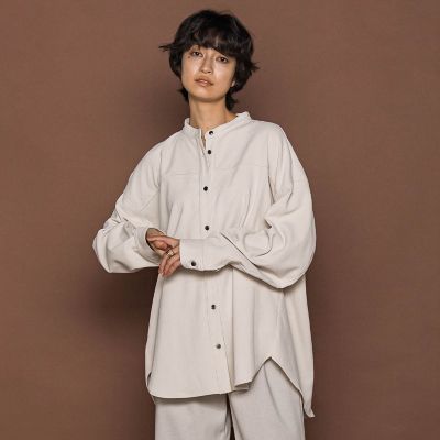 ＜MAYSON GREY（Women）＞コーデュロイバックタックシャツ≪手洗い可能≫