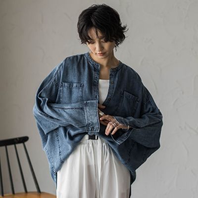 ＜MAYSON GREY（Women）＞ゆれるデニムドルマンシャツ