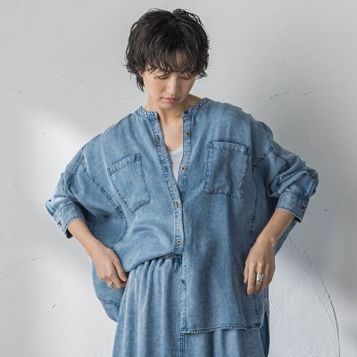 ゆれるデニムドルマンシャツ | MAYSON GREY (Women)/メイソングレイ