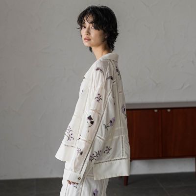 40周年限定】パッチワーク刺繍オープンカラーシャツ | MAYSON GREY