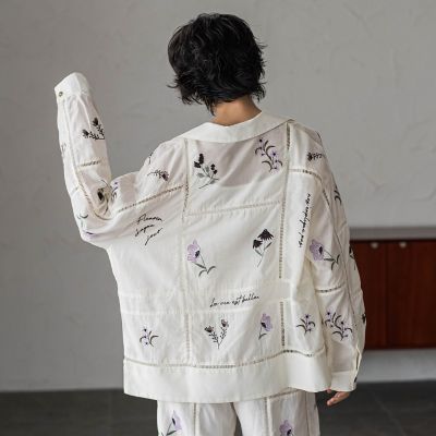 40周年限定】パッチワーク刺繍オープンカラーシャツ | MAYSON GREY