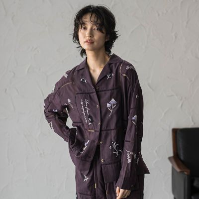 40周年限定】パッチワーク刺繍オープンカラーシャツ | MAYSON GREY