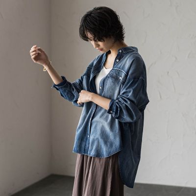 シアーデニムオーバーシャツ | MAYSON GREY (Women)/メイソングレイ