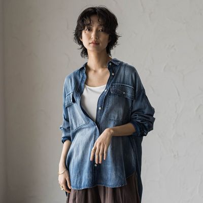 シアーデニムオーバーシャツ | MAYSON GREY (Women)/メイソングレイ