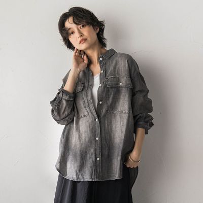 ＜MAYSON GREY（Women）＞シアーデニムオーバーシャツ