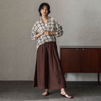 シュリンクチェック2WAYカシュクールシャツ | MAYSON GREY (Women