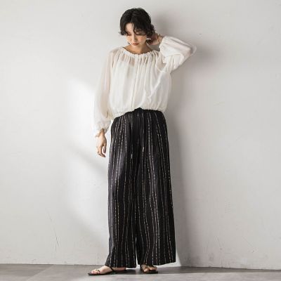 前後2WAYシアーギャザーブラウス | MAYSON GREY (Women)/メイソン