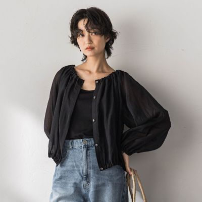 前後2WAYシアーギャザーブラウス | MAYSON GREY (Women)/メイソン