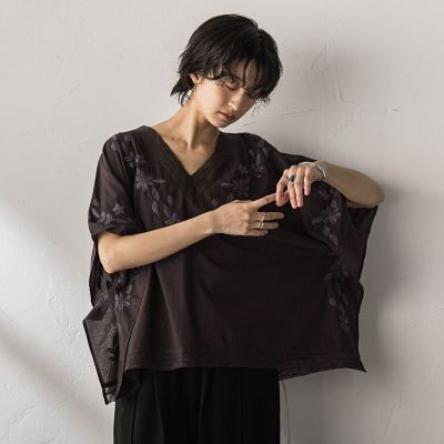 レース刺繍ポンチョブラウス | MAYSON GREY (Women)/メイソングレイ