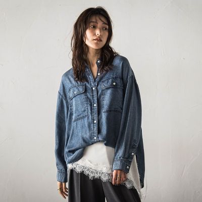 ゆれるデニム2WAYオーバーシャツ | MAYSON GREY (Women)/メイソン 