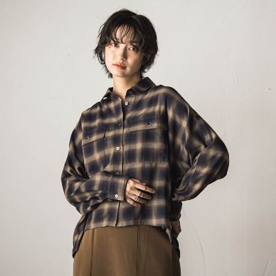 オンブレチェックドルマンシャツ | MAYSON GREY (Women)/メイソン