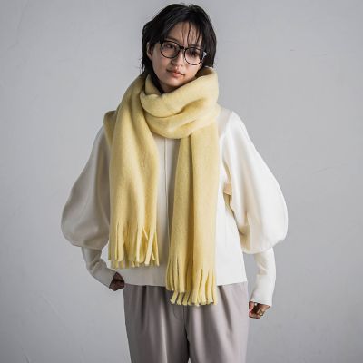 ＜MAYSON GREY（Women）＞ブークレ無地マフラー