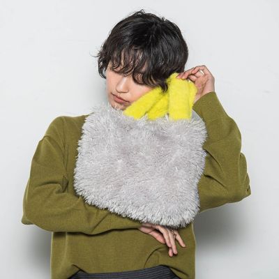 バイカラーフェイクファートートバッグ S | MAYSON GREY（Women