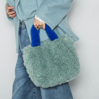 バイカラーフェイクファートートバッグ S | MAYSON GREY（Women