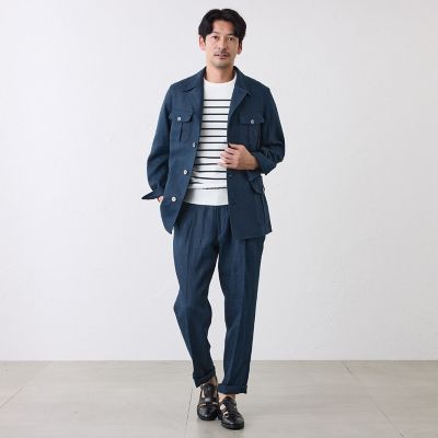 リネンサファリジャケット | S.ESSENTIALS (Men) /エス エッセンシャル