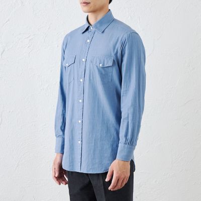 ♡ray 極美品☆TESEO シャンブレーシャツ♡ シャンブレーシャツ／SH01 CHAMBRAY SHIRT