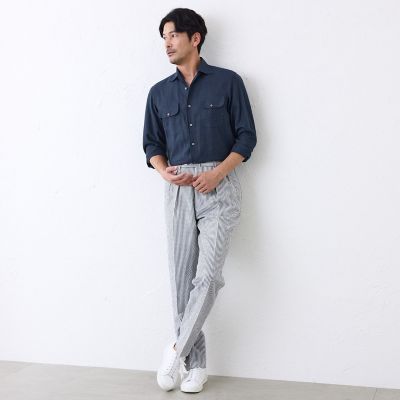 リネンワンピースカラーシャツ | S.ESSENTIALS (Men) /エス