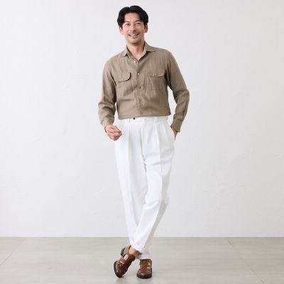 リネンワンピースカラーシャツ | S.ESSENTIALS (Men) /エス