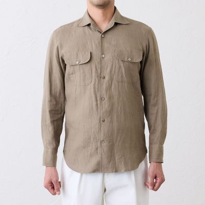 リネンワンピースカラーシャツ | S.ESSENTIALS (Men) /エス