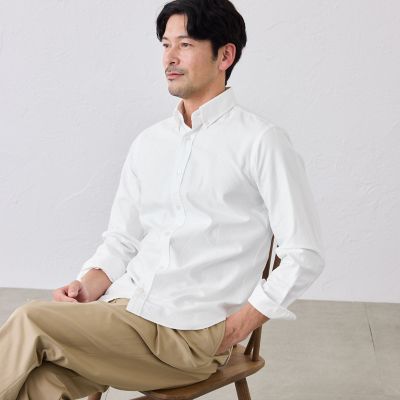 ＜S.ESSENTIALS (Men) ＞ｓｅａ　ｉｓｌａｎｄ　ｃｏｔｔｏｎ　ボタンダウンシャツ