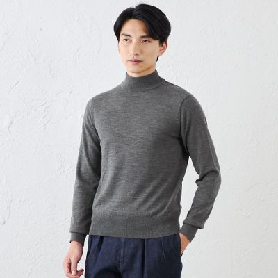 S.ESSENTIALS (Men) /エス エッセンシャルズ １４Ｇメリノウールモックネック