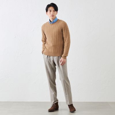 【美品】アルデックス製ゼルビーノ3BJK ラグジュアリーライン　シルクカシミヤ混 限定カラーあり】カシミヤブレンドフードニット（2002370806