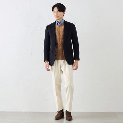 カシミヤクルーネックケーブル | S.ESSENTIALS (Men) /エス