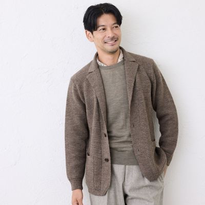 メランジツイードニットジャケット | S.ESSENTIALS (Men) /エス