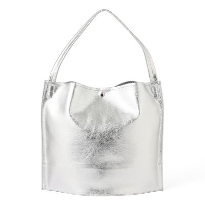 ＜S.ESSENTIALS (Women)＞【Ｂｌａｎｃｌｅ】Ｍ．ＬＥＡＴＨＥＲ　ＦＬＡＴ　ＧＵＳＳＥＴ　ＯＮＥ　ＨＡＮＤＬＥ　ＢＡＧ