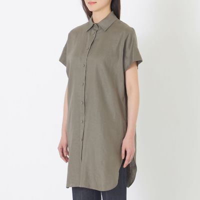 三越伊勢丹  120%Lino 麻  リネン  チュニック ワンピース 新品 三越伊勢丹 120%Lino 麻 リネン チュニック ワンピース 新品 【公式通販】