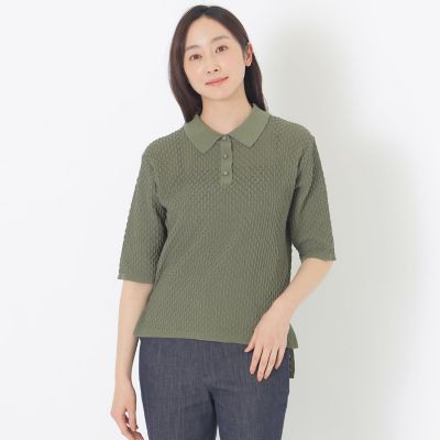 ＜S.ESSENTIALS (Women)＞シアー襟付ニット