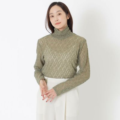 ＜S.ESSENTIALS (Women)＞レースタートルカットソー