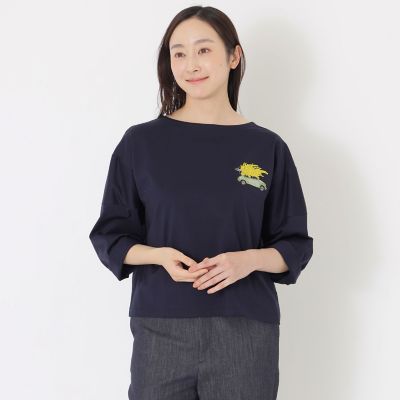 ＜S.ESSENTIALS (Women)＞【ＡＩＫＯ　ＦＵＫＵＤＡコラボ】刺繍Ｔシャツ