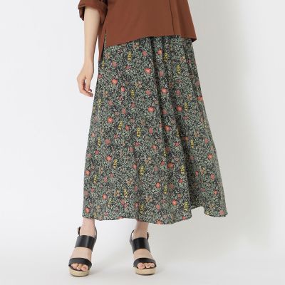 リバティプリントフレアシルエットスカート | S.ESSENTIALS (Women