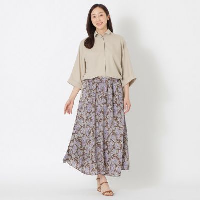 リバティプリントフレアシルエットスカート | S.ESSENTIALS (Women