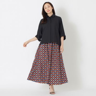 リバティプリントフレアシルエットスカート | S.ESSENTIALS (Women