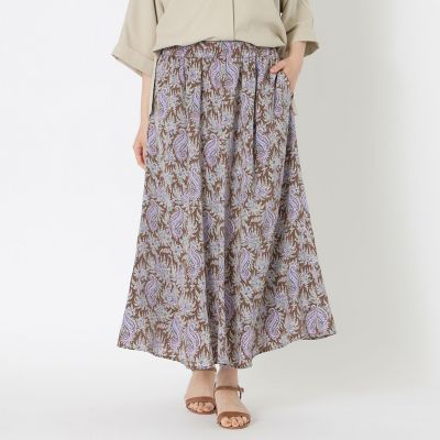 リバティプリントフレアシルエットスカート | S.ESSENTIALS (Women