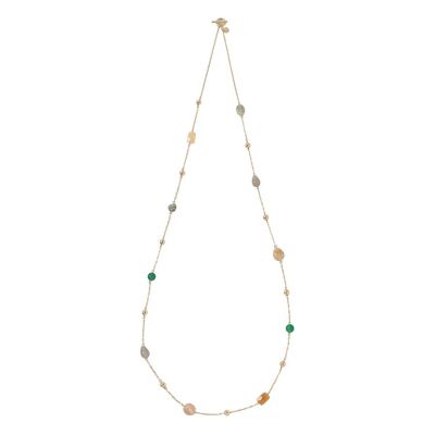 ＜S.ESSENTIALS (Women)＞石付きロングチェーンネックレス