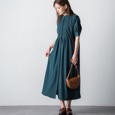 ＜MAYSON GREY（Women）＞【ｓｏｃｏｌｌａ】ケープレイヤードシャツワンピース≪洗濯機で洗える≫