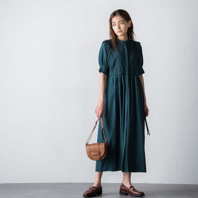 【ｓｏｃｏｌｌａ】ケープレイヤードシャツワンピース≪洗濯機で洗える≫